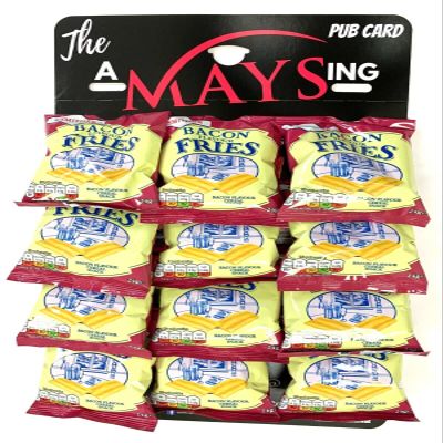 British Food Shop Smiths Bacon Fries Bar Snacks on 'The AMaysing' Pub Hanging Card, 12 Count (Pack of 1)