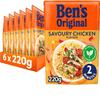 Ben's Original Microwave Rice Pouch, Savoury Chicken Flavour, Wholesome Easy to Prepare Rice, Suitable for Vegetarians, 6 x 220g Multipack view 1