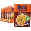 BEN'S ORIGINAL Spicy Chilli Microwave Rice, Bulk Multipack 6 x 220g pouches view 1