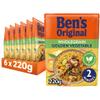 BEN'S ORIGINAL Wholegrain Brown Golden Vegetables Microwave Rice, Bulk Multipack 6 x 220g pouches view 1