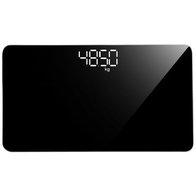 DOITOOL Rechargeable Electronic Body Weight Scale with Mirror Surface Portable Digital Bathroom Scale with Crystal Clear Led Display and Tempered Glass Compact Design for Home and Travel