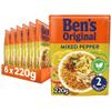 BEN'S ORIGINAL Mixed Pepper Microwave Rice, Bulk Multipack 6 x 220g pouches view 1