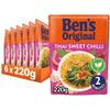 BEN'S ORIGINAL Thai Sweet Chilli Microwave Rice, Bulk Multipack 6 x 220g pouches view 1