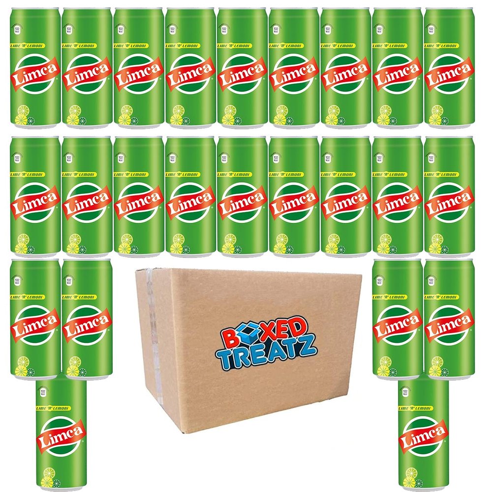 Limca Can 300ml Pack Of 24 Soft Drink Refreshing Lemon Drink Limca Indian Lime Flavoured Sparkling Drink Made With Real Lemon Juice And Lime Juice Boxed Treatz