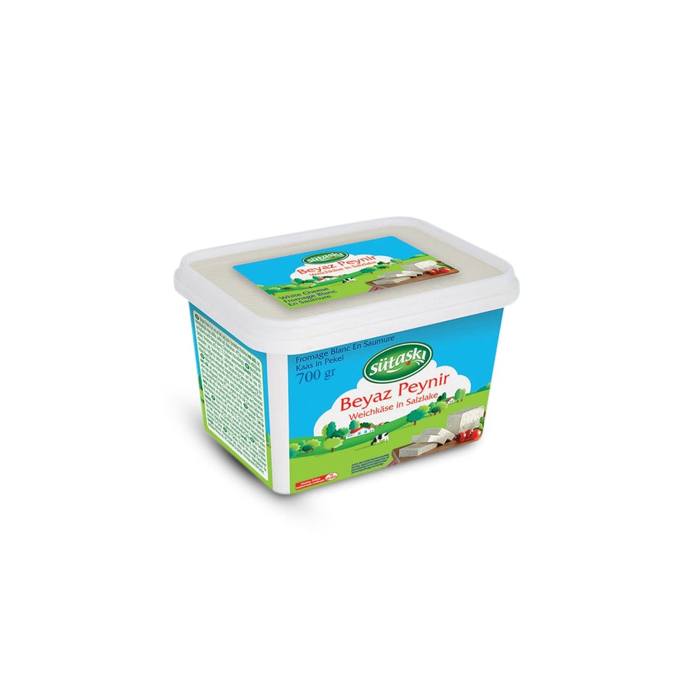 Sutas White Cheese (Beyaz Peynir) | Turkish Traditional Feta Cheese | Made from 100% Cows Milk | Suitable for Vegetarians | Rich in Protein Minerals Vitamin & Calcium | 700g