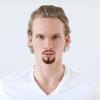 Danlai Human Face Brown Lace False Beard Cosplay Prop view 4