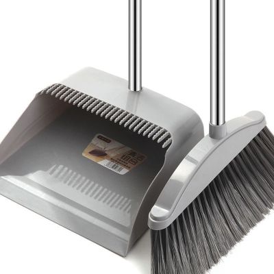 Shoutao Dustpan And Brush Set, Long Handled Dustpan And Brush, Household Dust Pan Combo, Upright And Lightweight Household Cleaning Combo For Home Kitchen Room Offices Lobby