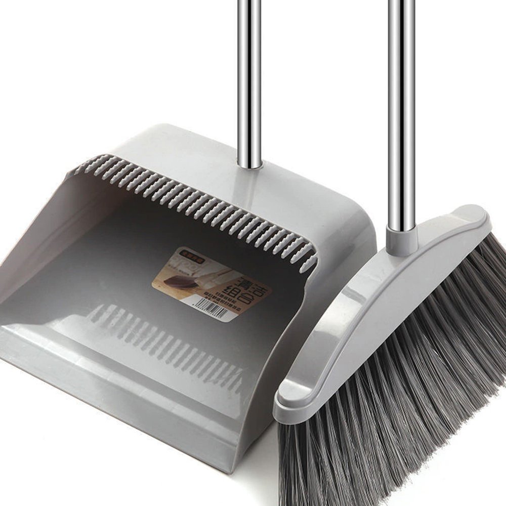 Shoutao Dustpan And Brush Set, Long Handled Dustpan And Brush, Household Dust Pan Combo, Upright And Lightweight Household Cleaning Combo For Home Kitchen Room Offices Lobby