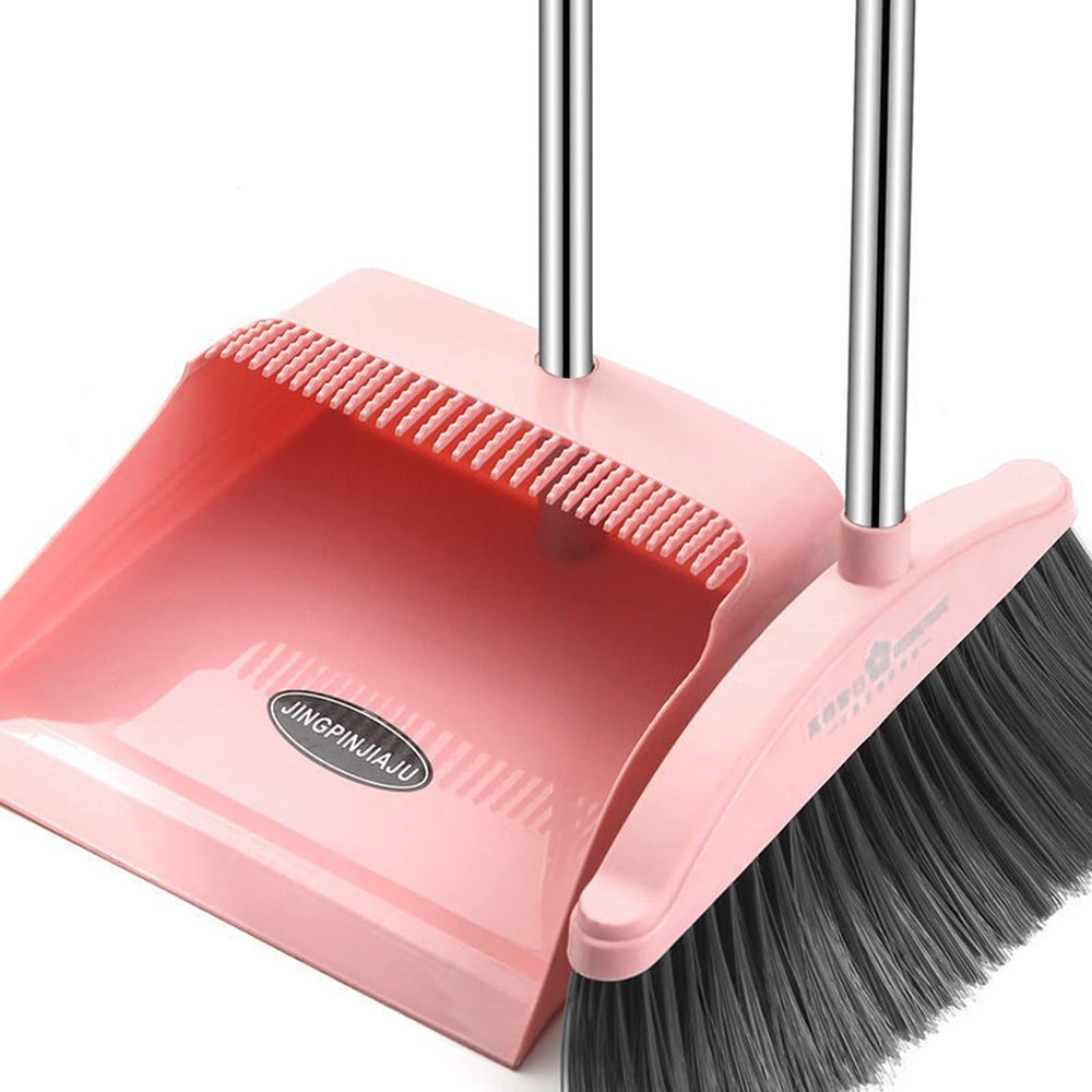 Shoutao Dustpan And Brush Set, Long Handled Dustpan And Brush, Household Dust Pan Combo, Upright And Lightweight Household Cleaning Combo For Home Kitchen Room Offices Lobby