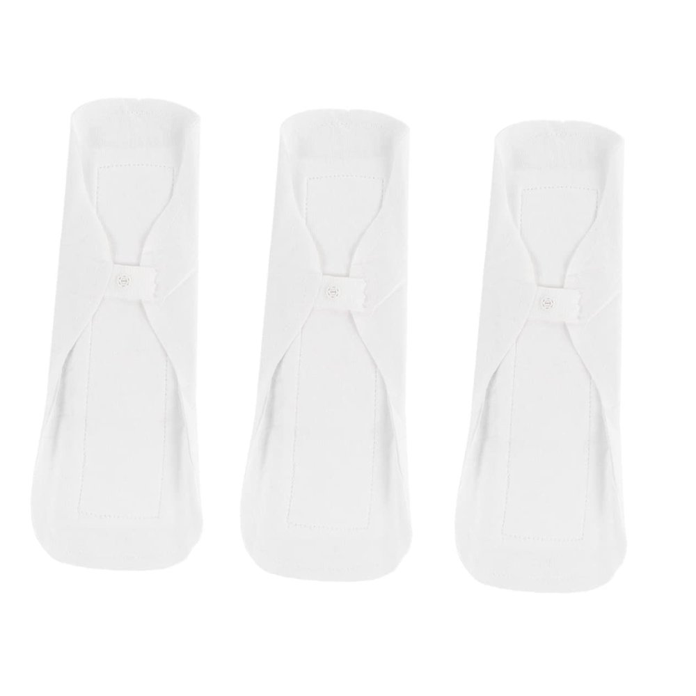ORFOFE Reusable Panty Liners Washable Menstrual Pads for Women Comfortable Cotton Sanitary Napkins with Button Snap for Physiological Period and Travel