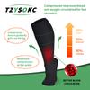 TZYSOKC 4 Pairs Plus Size Compression Socks for Women and Men 20-30 mmHg Wide Calf Extra Large for Circulation Support, Black, XX-Large view 4