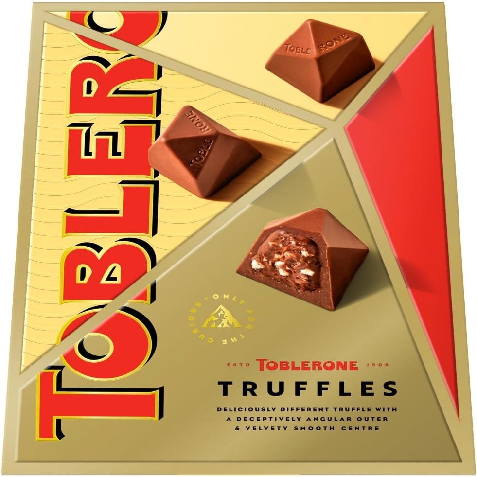 Toblerone Truffles, Milk Chocolate with Honey and Almond Nougat Filling, Established in Switzerland, Christmas Treat for Gifting, 180 g (Pack of 1)