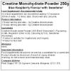 Creatine Monohydrate Powder - Blue Raspberry - Micronised (250g) view 2