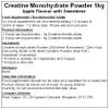 Creatine Monohydrate Powder - Apple Flavour - Micronised (1kg) view 2