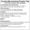 Creatine Monohydrate Powder - All Flavours - Micronised (Fruit Punch, 1kg) view 2