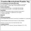 Creatine Monohydrate Powder - All Flavours - Micronised (Unflavoured, 1kg) view 2