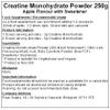 Creatine Monohydrate Powder - All Flavours - Micronised (Apple, 250g) view 2