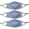Myga Face Masks - 3 Pack Washable Reusable Fabric Masks with Adjustable Ear Loop and Filter Pocket for Adults - Natural Bamboo & Cotton Face Covering for Sensitive Skin - Set of 3, Chakra view 1