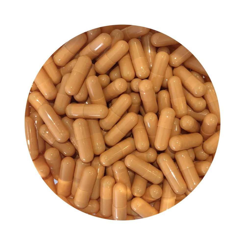 DR T&T size00 Size 00 Gelatine Gelatin Capsule Light Orange (100)