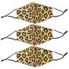 Myga Face Masks - 3 Pack Washable Reusable Fabric Masks with Adjustable Ear Loop and Filter Pocket for Adults - Natural Bamboo & Cotton Face Covering for Sensitive Skin - Set of 3, Leopard view 1