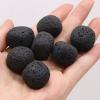 Bulk Natural Black Volcanic Lava Stone Ornaments Polished Rough Rock Reiki Mineral Crystals and Stones Healing Home Decor,Orange Moon,5PC(100g) view 3