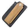 minkissy Wooden Folding Hair Comb with Case Compact Beard Comb Multi-Function for Men Wood view 1