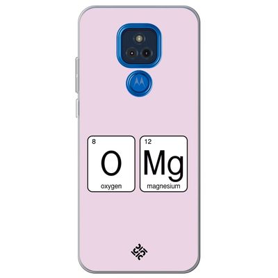 Movilshop Case for [ Motorola Moto G Play 2021 ] Cool Phrases Drawing [ Oxygen + Magnesium - GMO] Transparent Flexible Silicone Case Cover Gel for Smartphone.
