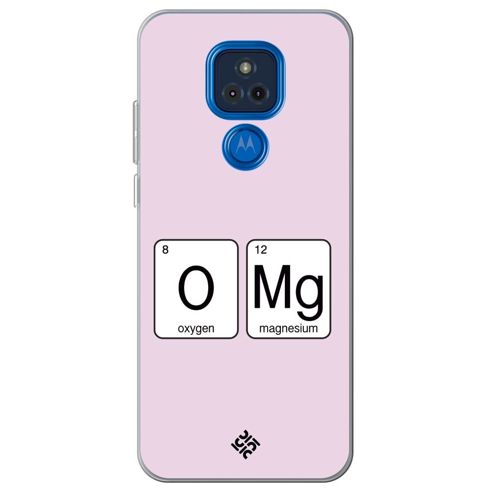 Movilshop Case for [ Motorola Moto G Play 2021 ] Cool Phrases Drawing [ Oxygen + Magnesium - GMO] Transparent Flexible Silicone Case Cover Gel for Smartphone.