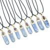 1pc Natural Kyanite Stone Pendant Necklaces Irregular Wand Raw Mineral Blue Quartz Choker Necklace for Women Femme Reiki Healing, SBOTTON8573. view 2