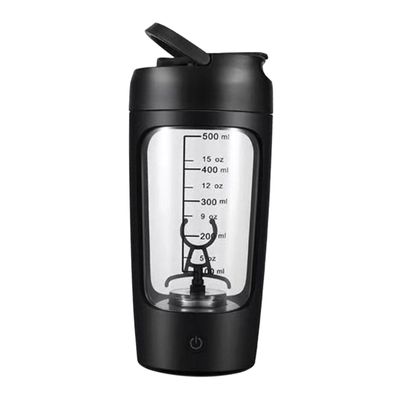 Fonowx Electric Protein Shaker Bottle, 650ml Shaker Cups Mixer Cup, for Milkshakes Coffee, black