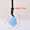 100% Natural Aquamarine Original Stone Pendant Natural Quartz Stone Raw Crystal Quartz Fashion for Men Women Jewelry DIY Gift,Random Delivery5,2pcs view 3