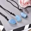 100% Natural Aquamarine Original Stone Pendant Natural Quartz Stone Raw Crystal Quartz Fashion for Men Women Jewelry DIY Gift,Random Delivery5,1pcs view 4
