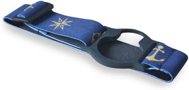 kaio-dia Bracket for Guardian Enlite sensor. Elastic Grip band for blood pressure sensor - Nautical (L (29-38 cm))