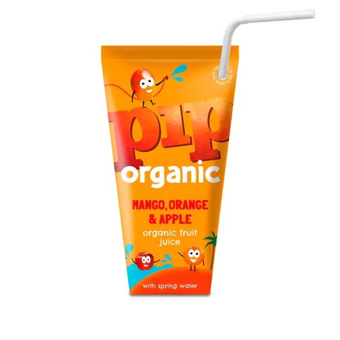 MASPip Organic Mango Orange & Apple Juice with Spring Water 24 x 180ml-Food 24 x 180ml