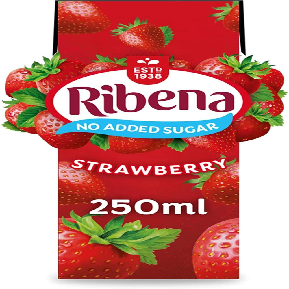 No Added Sugar Strawberry Juice Drink Carton 250ml-Food