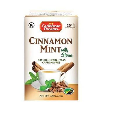 MASCaribbean Dreams Cinnamon Mint Diabetic Tea 20's Box of 6-Fd