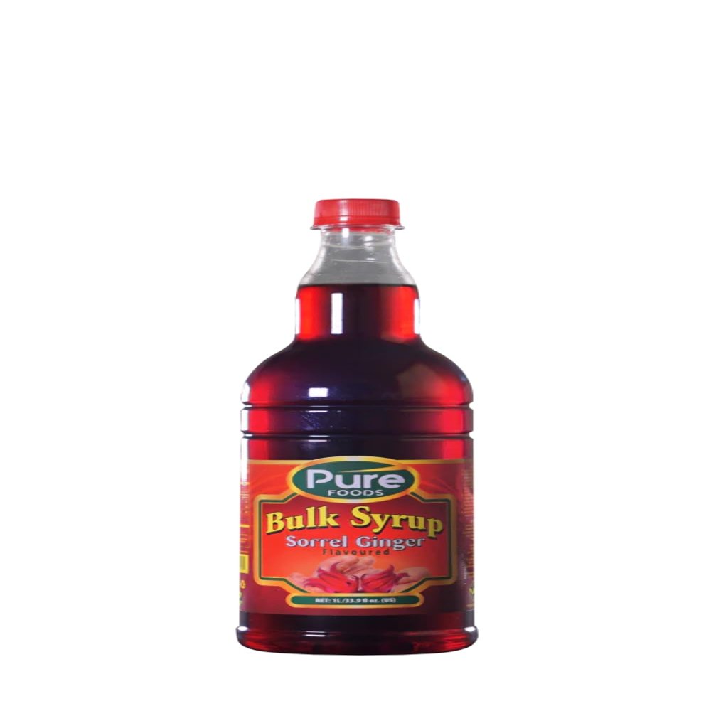 MASPure Bulk Sorrel and Ginger Syrup 1L Box of 12-Fd
