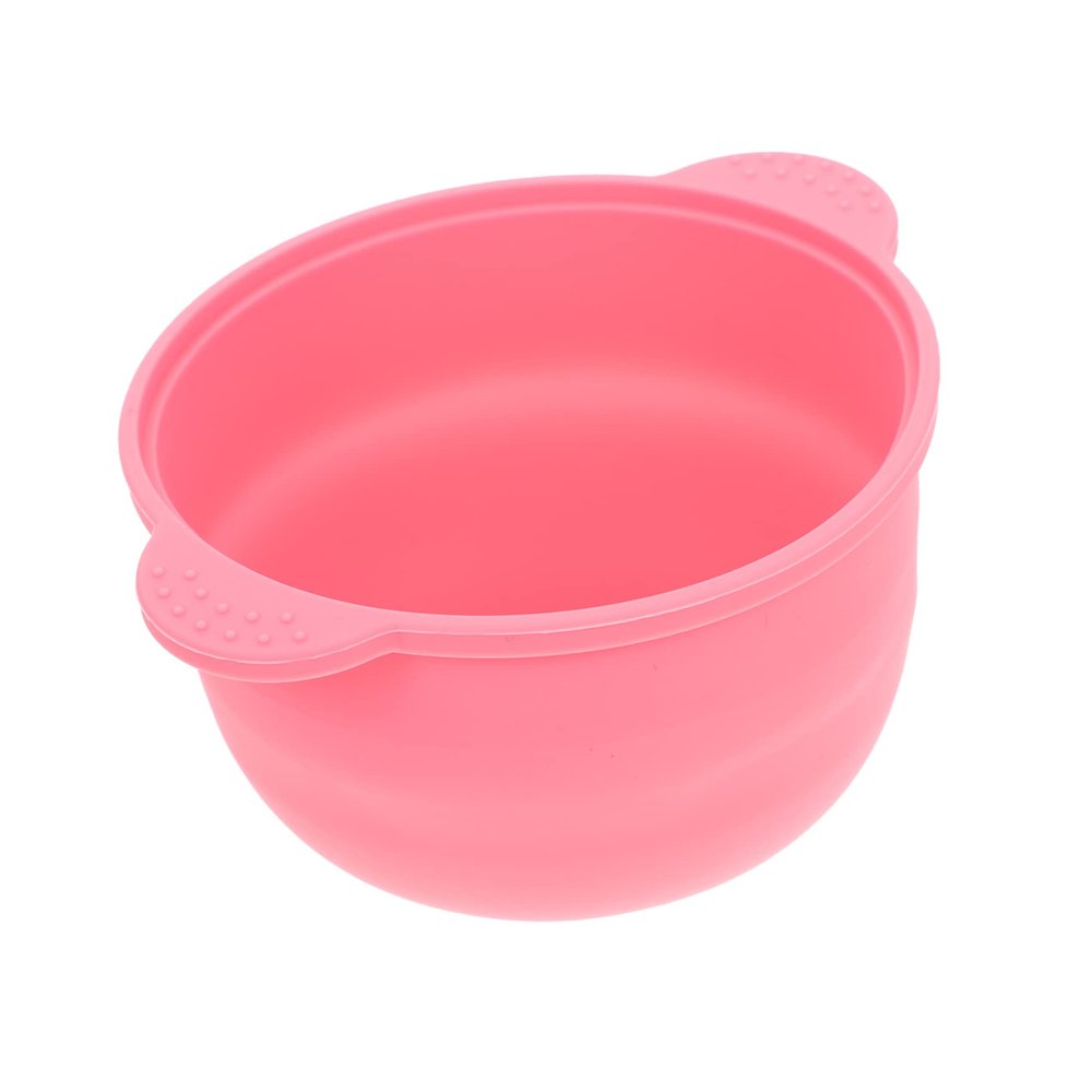 Beavorty Silicone Wax Melting Container Bowl Pink Non-stick Hair Removal Wax Warmer Pot for Beauty Salon and Personal Use