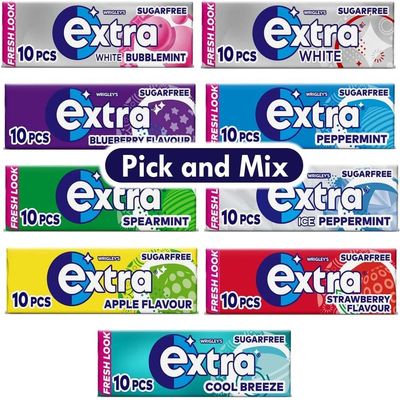 Extra Chewing Gum Pick and Mix All Flavours Helps keep Teeth Clean And Mouth Fresh (10)