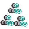 Cabilock 18pcs Recycling Stickers for Trash Bin Self-Adhesive Recycle Sign Labels Garbage Classification Decals Suitable for Kitchen Trash Can and Compost Bin view 1