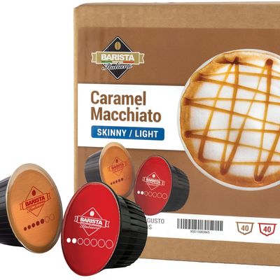 Barista Italiano - Skinny Caramel Macchiato - 80 Pods Compatible with Dolce Gusto* machines (80 Capsules, 40 Servings)