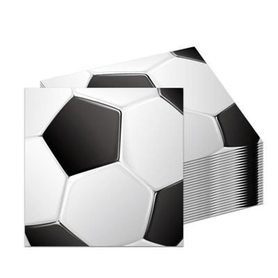 Soccer Themed Party Napkins 4 Ply Napkins Soccer Disposable Lunch Dinner Paper Napkin Set for Theme Party,Birthday Party Baby Shower 40Pcs
