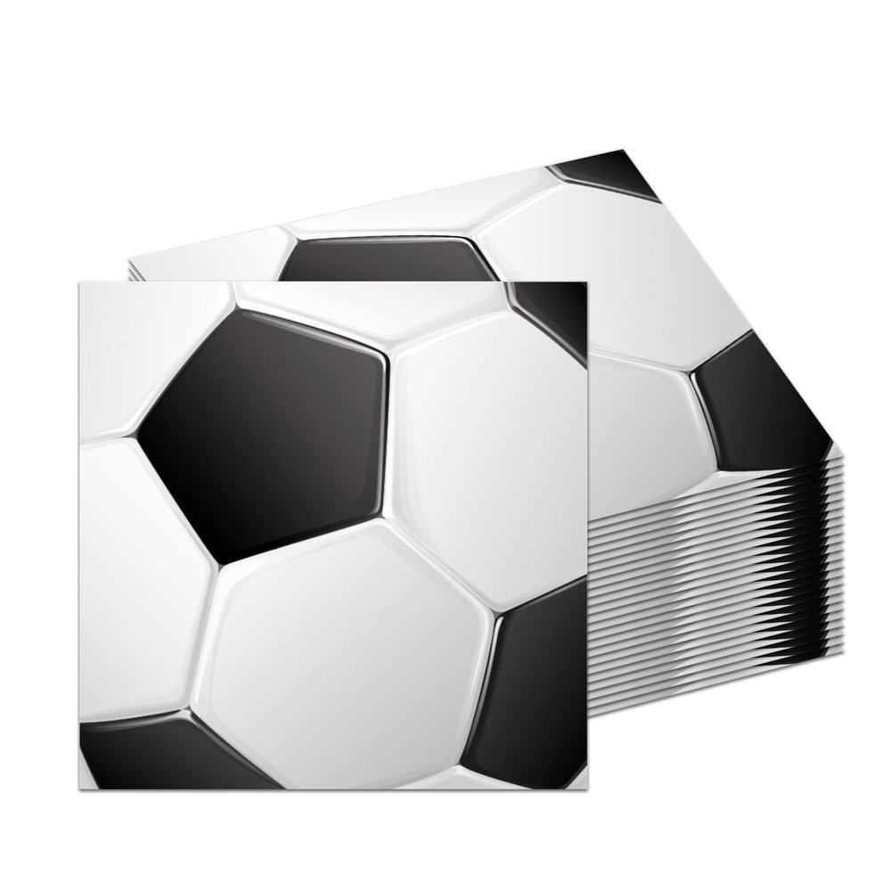 Soccer Themed Party Napkins 4 Ply Napkins Soccer Disposable Lunch Dinner Paper Napkin Set for Theme Party,Birthday Party Baby Shower 40Pcs