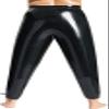 Black Inflatable Sexy Latex Legging with Nozzles at Bottom Rubber Pants Trousers,Custom Color,XX-Large view 3