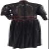 Natural Latex Clothes Women's Long Skirt Long Swing Dress Puff Sleeve Black Handmade Customization,Black+red Border,X-Large view 2