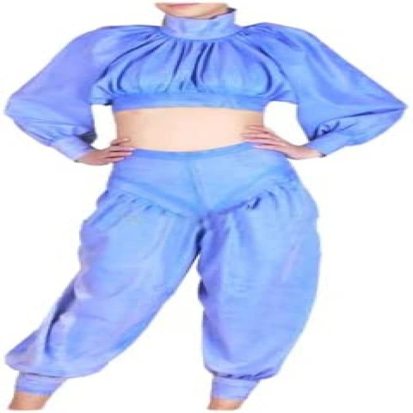 ANTIY Latex Rubber Women Sexy Jacket And Pants Set Princess Lantern Sleeve Suit,Customize,Large