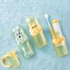 Cute Portable Toothbrush Holder Plastic Toothbrush Travel Case for Kids with Detachable Handle Multifuction Toothbrushes Toothpaste Storage Box Set for Camping Travel or Daily Use (Yellow) view 3