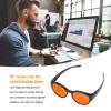 400-500nm Blue Light Gaming Glasses, Over 99.9% Blue Light Blocking Glasses, Orange Lens, UV Protection, Over Eyeglasses or on Their Own (Round Glasses Lenses) view 4