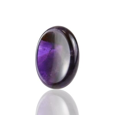 Nvzi Worry Stones Amethyst Crystal Rock for Kids, Chakra Crystals and Healing Stones, Oval Palm Stone, Thumb Stone, Crystals for Beginners, Spiritual Gifts for Women, Meditation Accessories (1PCS)