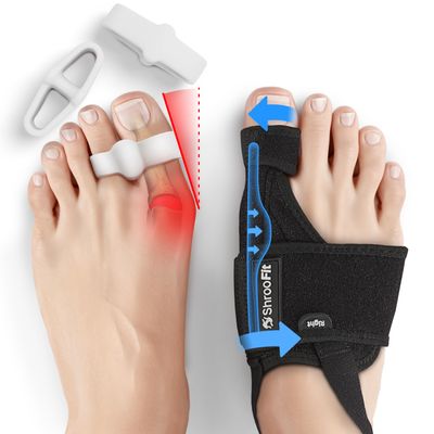 Bunion Corrector for Women Big Toe 2-Pack Adjustable Bunion Splints & Bunion Brace for Pain Relief and Toe Alignment Day & Night Support for Hallux Valgus and Foot Discomfort Also for Men